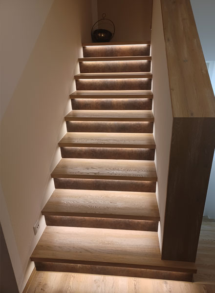 Treppe mit Filzabsatz